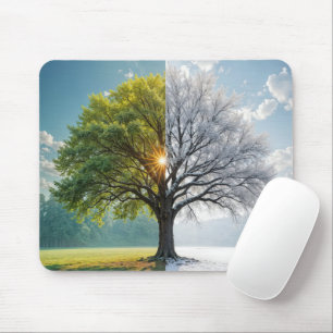 Mousepad Árvore De Carvalho Em Duas Estações