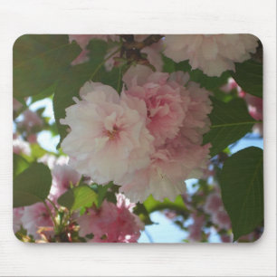 Mousepad Árvore de cereja I Primavera Floral com duas flor