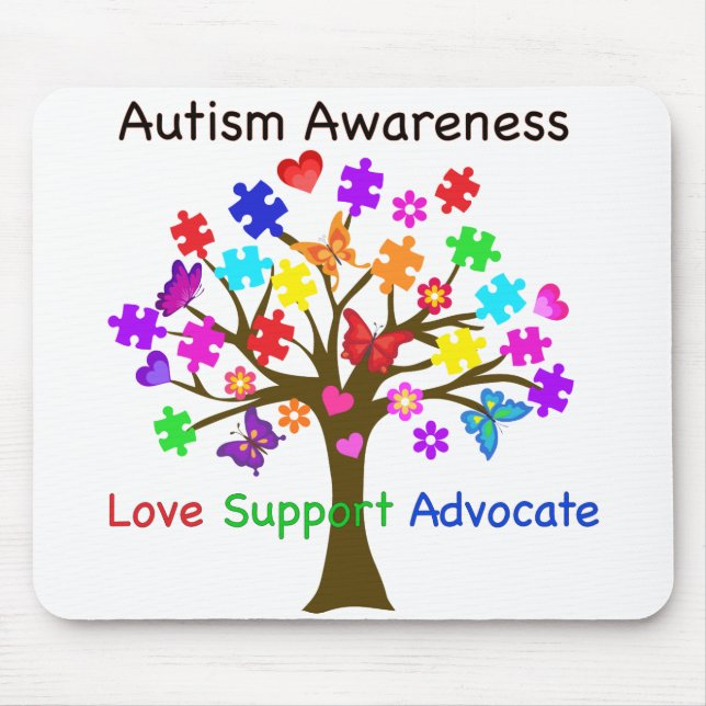 Mousepad Árvore de Consciência do Autismo (Frente)