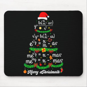 Mousepad Árvore de Natal Alegre Camiseta de Professor de Ma