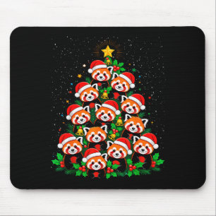 Mousepad Árvore de Natal Animal Papai Noel Chapéu Panda Ver