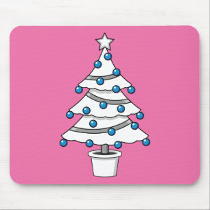 Mousepad Árvore de Natal Branco