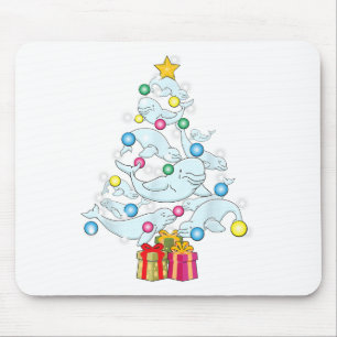 Mousepad Árvore de Natal da Baleia Beluga Baleias Natal 