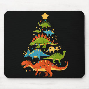 Mousepad Árvore de Natal Dinossauro Dino Trex Amante de Din