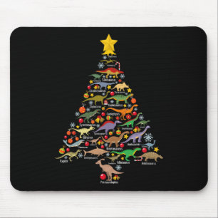 Mousepad Árvore de Natal Dinossauro Dino Trex Paleontólogo 