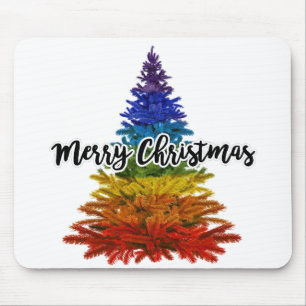 Mousepad árvore de natal do arco-íris