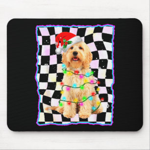 Mousepad Árvore de Natal do Cão Goldendoodle Presente para 