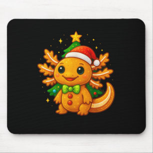 Mousepad Árvore de Natal do Gingercake Man Axolotl Santa Ha