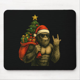 Mousepad Árvore de Natal do Papai Noel Pé Grande Rock On Na