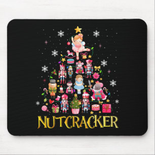 Mousepad Árvore de Natal do Quebra-Nozes Ballet Dança Mulhe