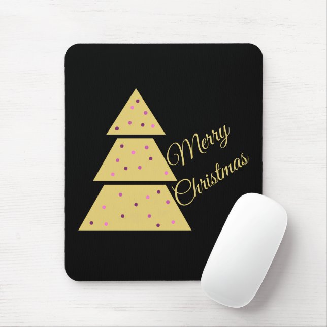 Mousepad Árvore de Natal Dourada (Com mouse)