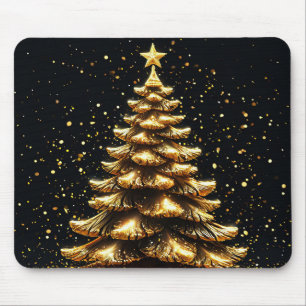 Mousepad Árvore de Natal dourada