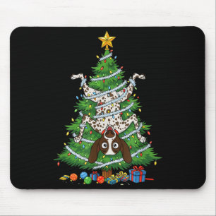 Mousepad Árvore de Natal engraçada do cão de ponteiro alemã