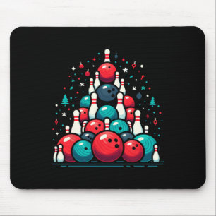 Mousepad Árvore De Natal Engraçado Para Mulheres Bowler