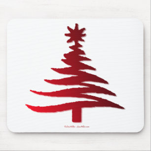 Mousepad Árvore de Natal Estêncil Vermelho