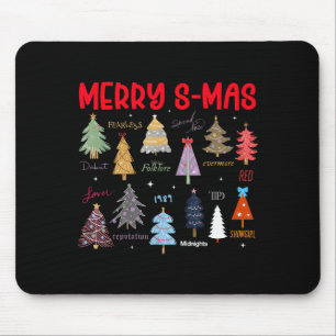 Mousepad Árvore de Natal Fofo Alegre Família Correspondente