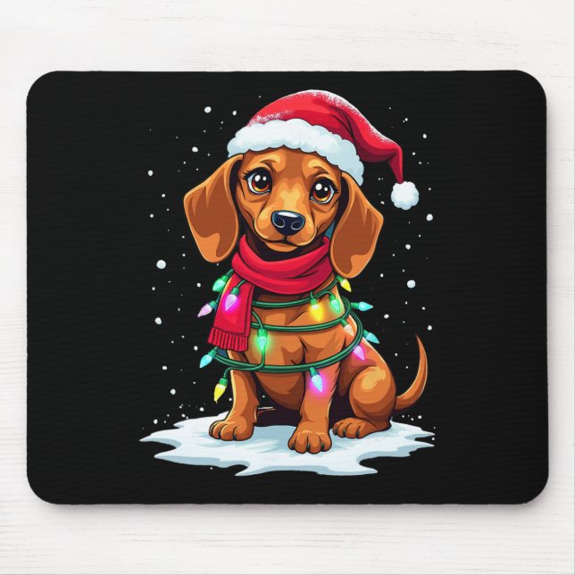 Mousepad Árvore de Natal Fresca Fora de Natal Fofo Santa Lu (Frente)