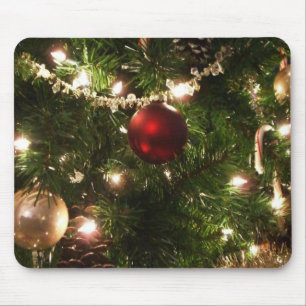 Mousepad Árvore de Natal I Feriado Verde Bonito e Vermelho