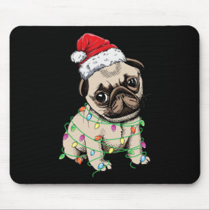 Mousepad Árvore de Natal Luz Santa Hat Xmas Oferece Boys Ki