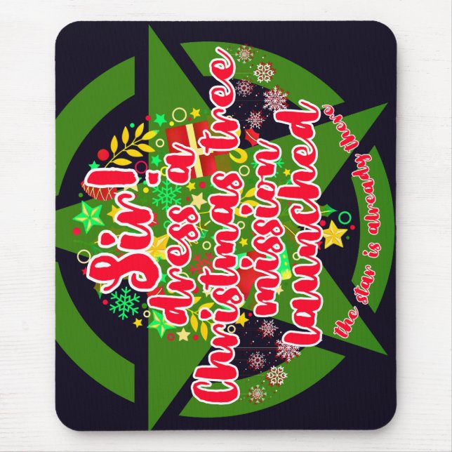 Mousepad Árvore de Natal, missão, exército (Frente)