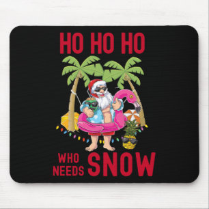 Mousepad Árvore de Natal Palmeira Papai Noel Surfando Praia