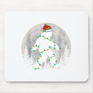 Mousepad Árvore de Natal Papai Noel Pé Grande Luzes de Nata