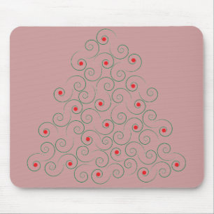 Mousepad Árvore de Natal Rosa