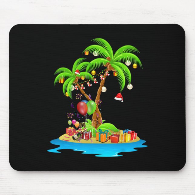 Mousepad Árvore de Palma de Natal Correspondência de Coco d (Frente)