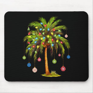 Mousepad Árvore de Palma de Natal Light Hawaiai Tropical Xm