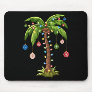 Mousepad Árvore de Palma de Natal Light Hawaiai Tropical Xm