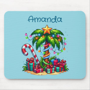 Mousepad Árvore de Palma de Natal tropical
