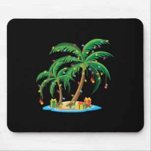 Mousepad Árvore de Palma de Natal Tropical Xmas Gift Coconu