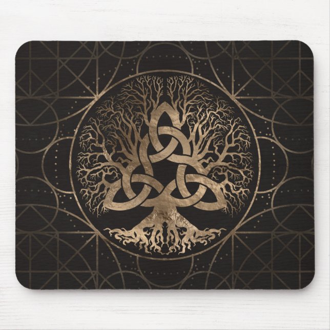 Mousepad Árvore de vida - Yggdrasil com Triquetra (Frente)