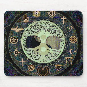 Mousepad Árvore de Yin Yang de vida viva calma
