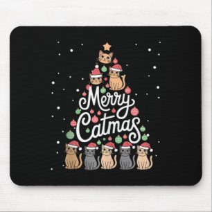 Mousepad Árvore do Cat Xmas Gatos Árvores de Natal Casado C