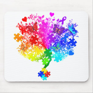 Mousepad Árvore do espectro do autismo