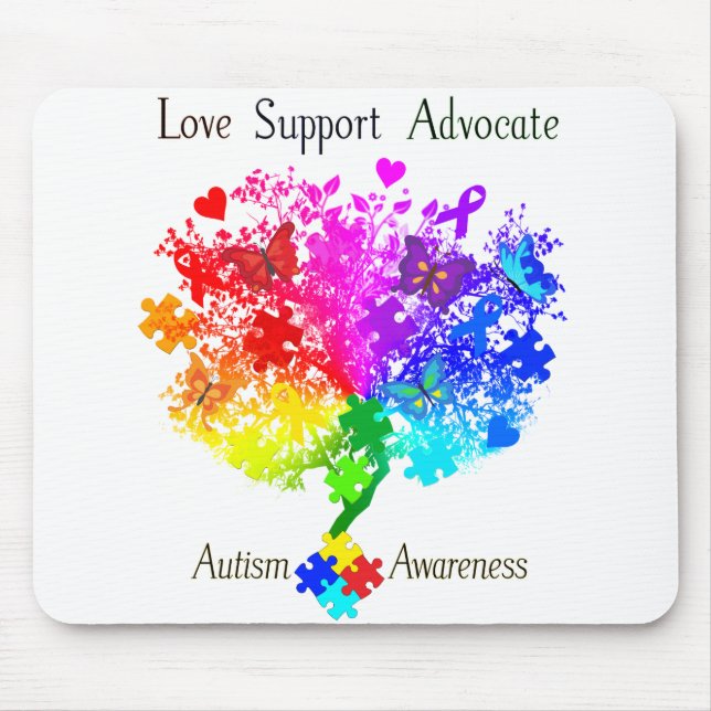 Mousepad Árvore do espectro do autismo (Frente)
