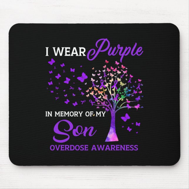 Mousepad Árvore I Veste Memória Roxa De Alertas De Sobredos (Frente)