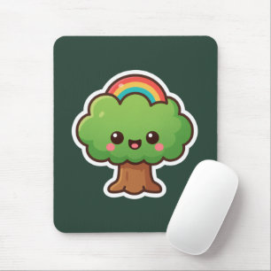 Mousepad Árvore Kawaii Amigável