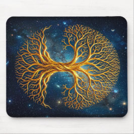 Mousepad Árvore Mística da Vida Azul Biocósmica