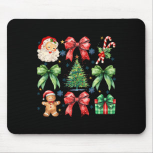 Mousepad Árvore Natal Coquette Arco Santa Claus Candy