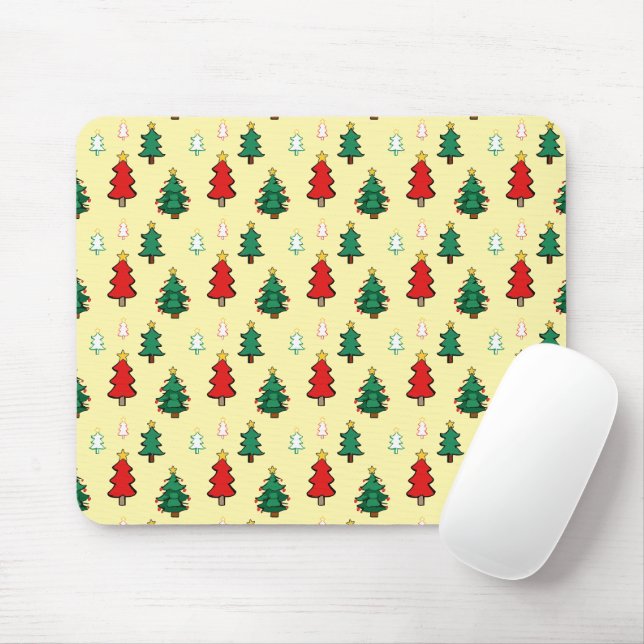 Mousepad Árvore natalícia com padrão superior estrelado sem (Com mouse)