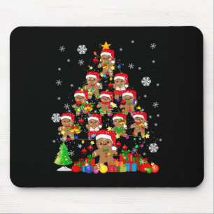 Mousepad Árvore natalícia Gingerbird Papais noeis de Natal 