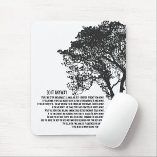Mousepad Árvore Negra e Branca Faça de Qualquer Forma