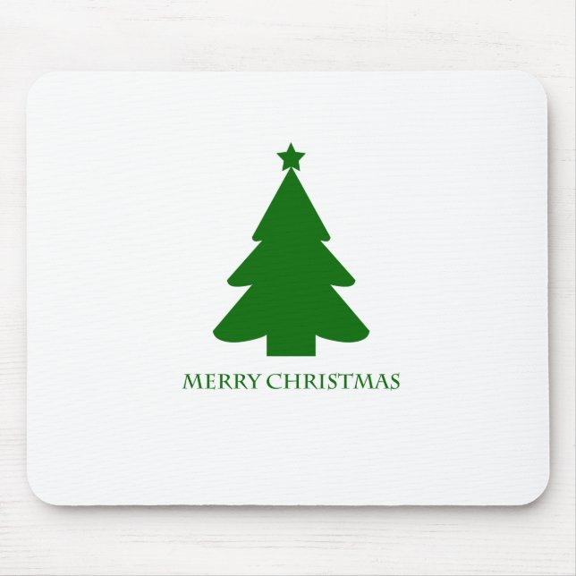 Mousepad Árvore verde de cristmas simples (Frente)