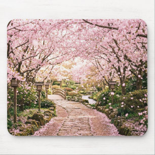 Mousepad Árvores de Cerejeira em Flor
