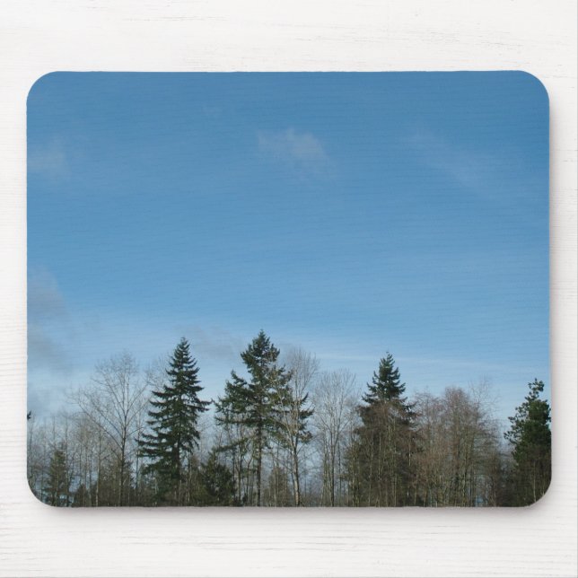 Mousepad árvores de inverno e céu azul (Frente)