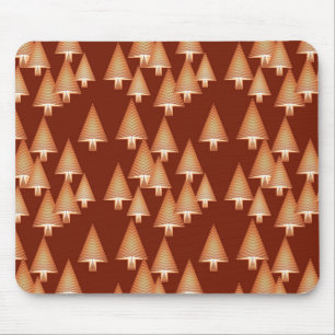 Mousepad Árvores de Natal metálicas modernas - cobre
