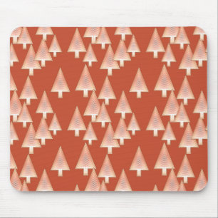 Mousepad Árvores de Natal metálicas modernas - cobre e ferr