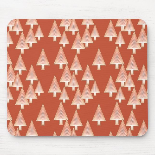 Mousepad Árvores de Natal metálicas modernas - cobre e ferr (Frente)